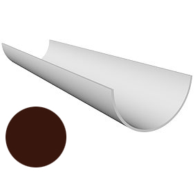 Round - Gutter 4m - Leather Brown