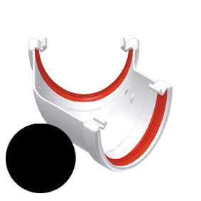 Round 135° Gutter Angle - Black