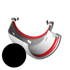 Round 150° Gutter Angle - Black