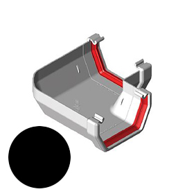 Square - 90° Gutter Angle - Black