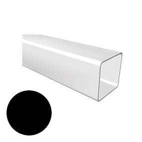 Square - Downpipe 2.75m - Black