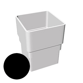 Square - (Downpipe) Socket - Black