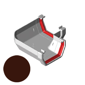 Square 90° Gutter Angle - Leather Brown