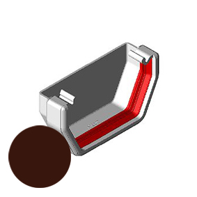Square Stopend - External - Leather Brown