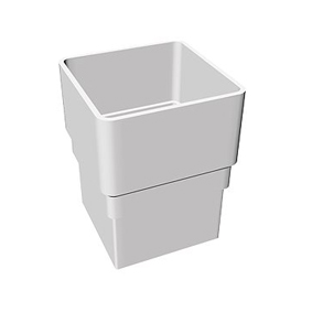 Square - Downpipe Socket - White