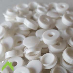 Screw Cover Cap - White - (LARGE) - Avg 25