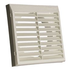 100mm / 4" Louver Grill Vent - (White) (With Flyscreen)