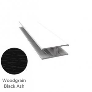 2 Part - H Trim (3m) - Black (WG) (Shiplap)