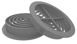 Circular Soffit Vent - Grey
