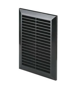 100mm / 4" Louver Grill Vent - (Black) (With Flyscreen)