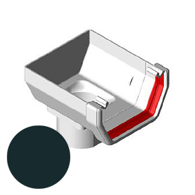 Stopend Outlet - Anthracite Grey